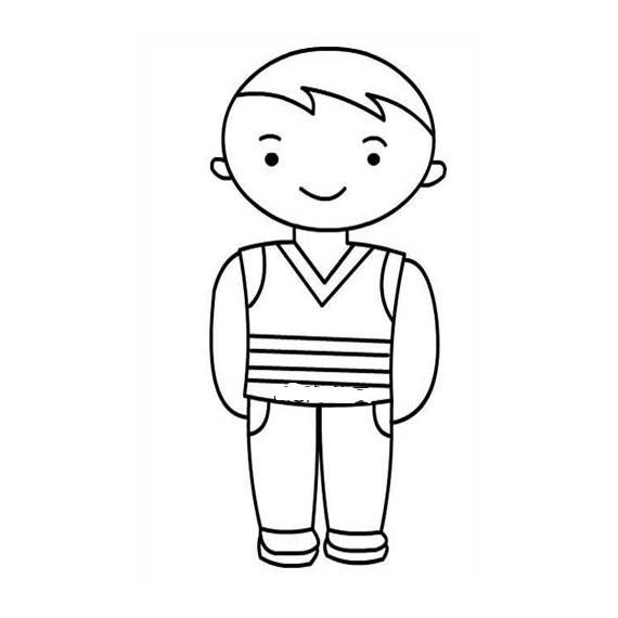 画一组可爱小男孩的简笔画，大人小孩都喜欢-6.jpg