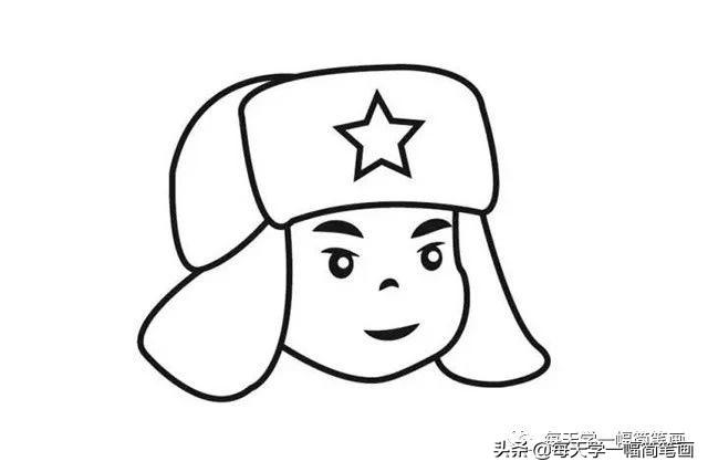 每天学一幅简笔画--雷锋简笔画图片大全-14.jpg