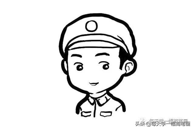 每天学一幅简笔画--雷锋简笔画图片大全-7.jpg