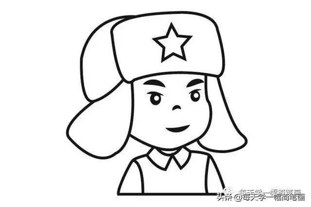 每天学一幅简笔画--雷锋简笔画图片大全-16.jpg
