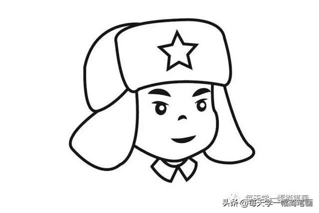 每天学一幅简笔画--雷锋简笔画图片大全-15.jpg