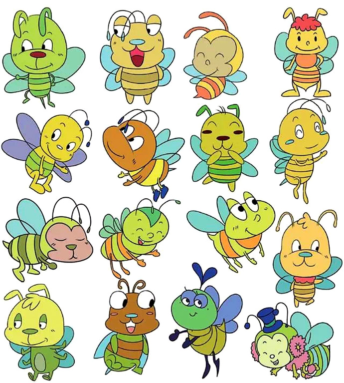 各种昆虫毛毛虫的简笔画，做手账练画画备用-9.jpg