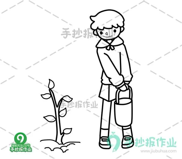 312植树节简笔画合集，最新植树节简笔画模板都在这里啦-12.jpg