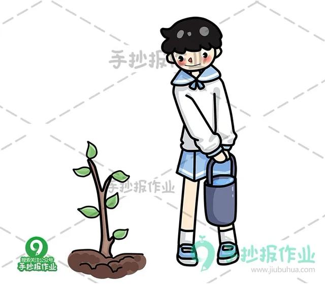 312植树节简笔画合集，最新植树节简笔画模板都在这里啦-8.jpg
