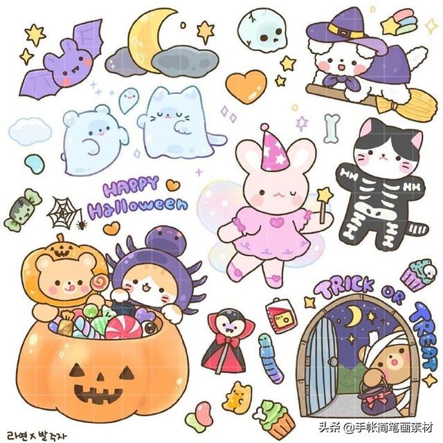 敲治愈的小动物简笔画素材-6.jpg