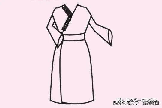 每天学一幅简笔画-漂亮的旗袍步骤图片教程-6.jpg