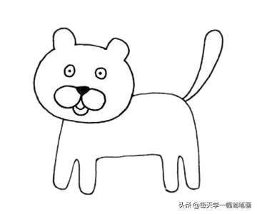 每天学一幅简笔画-可爱的豹子简笔画画法步骤-5.jpg