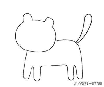 每天学一幅简笔画-可爱的豹子简笔画画法步骤-4.jpg