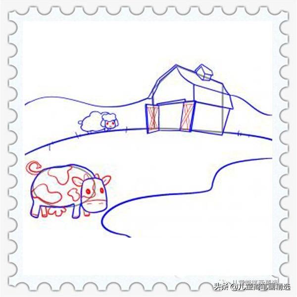 儿童简笔画精选-农场的绘画步骤-4.jpg