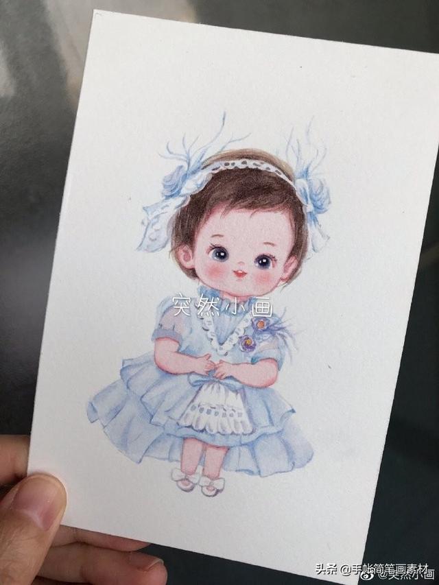 一组可爱的萌宝宝水彩插画~-7.jpg