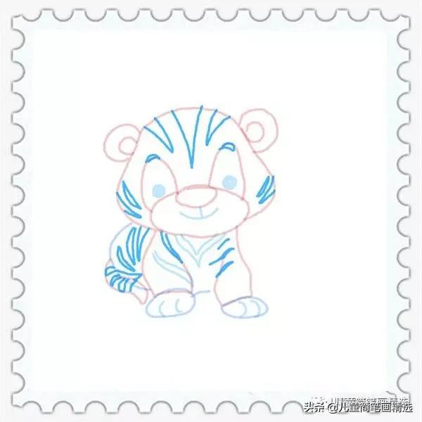 儿童简笔画精选【动物】-如何画一只可爱的小老虎-16.jpg