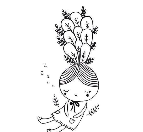 简笔画，黑白插画！-9.jpg
