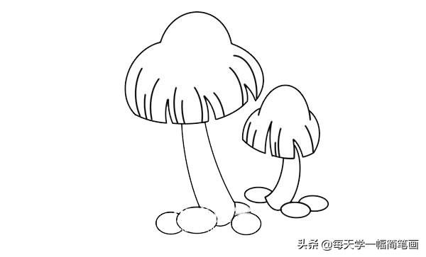 每天学一幅简笔画--蘑菇简笔画简单画法步骤图解教程-5.jpg