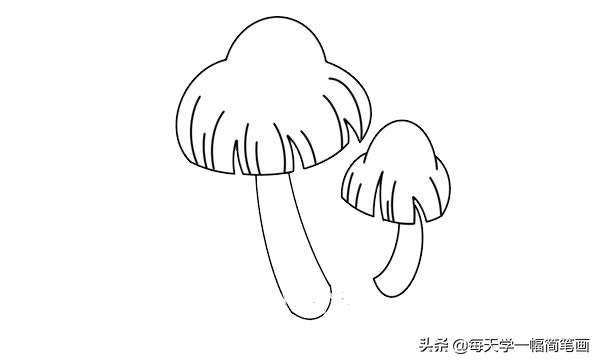 每天学一幅简笔画--蘑菇简笔画简单画法步骤图解教程-4.jpg