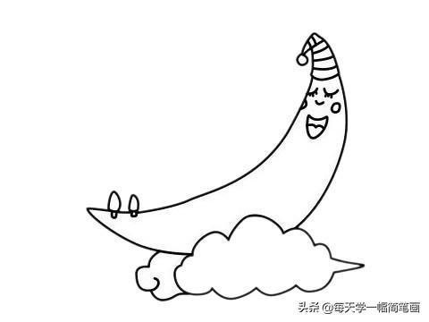 每天学一幅简笔画--可爱的月亮简笔画步骤画法-11.jpg