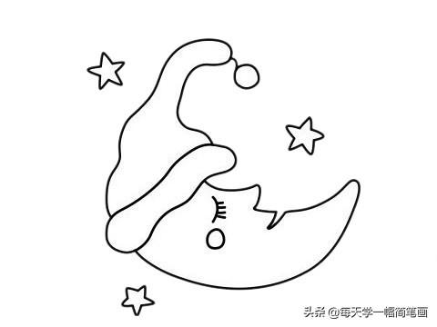 每天学一幅简笔画--可爱的月亮简笔画步骤画法-10.jpg