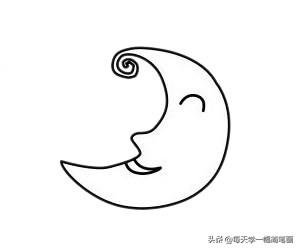 每天学一幅简笔画--可爱的月亮简笔画步骤画法-4.jpg