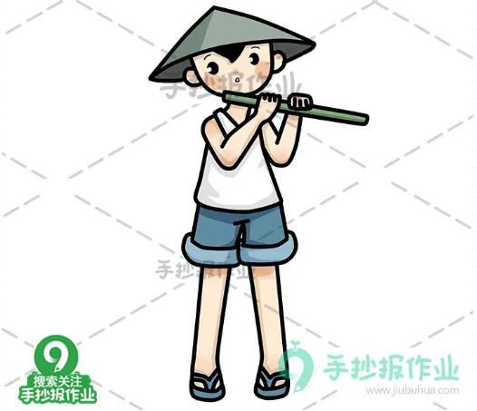 清明简笔画合集，清明时节雨纷纷，好看的牧童与黄牛简笔画来陪你-8.jpg