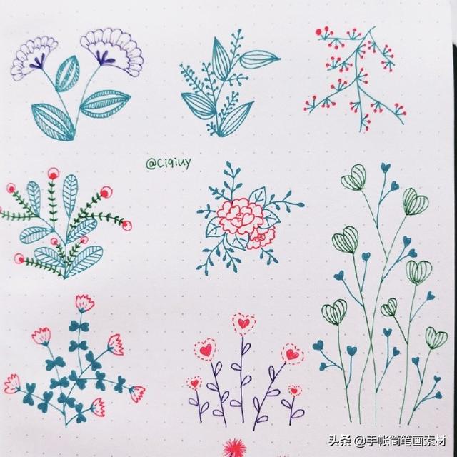 简单好看的手绘花卉植物简笔画~春暖花开，我们一起来画画-5.jpg