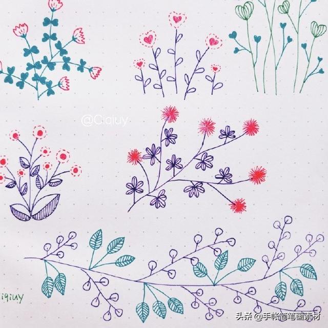 简单好看的手绘花卉植物简笔画~春暖花开，我们一起来画画-7.jpg