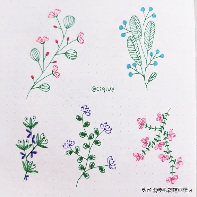 简单好看的手绘花卉植物简笔画~春暖花开，我们一起来画画-9.jpg
