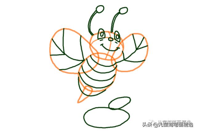 儿童简笔画精选-蜜蜂的绘画步骤-11.jpg