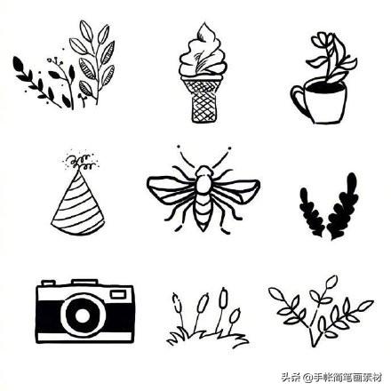 超级简单好看的简笔画手帐素材~幼儿简笔画素材-5.jpg