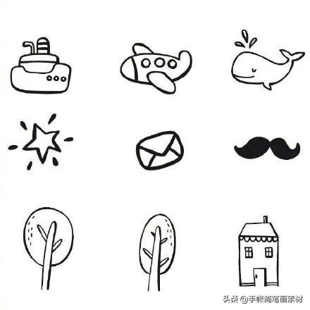 超级简单好看的简笔画手帐素材~幼儿简笔画素材-4.jpg
