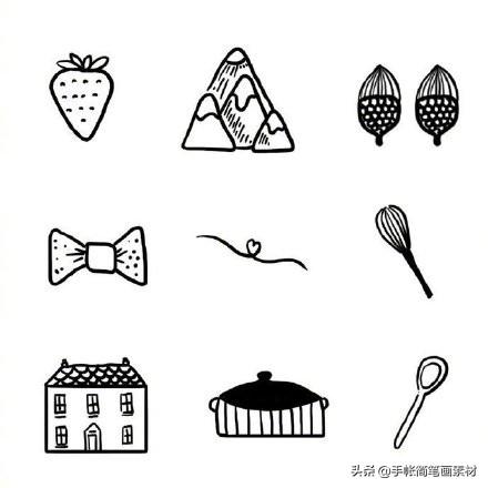 超级简单好看的简笔画手帐素材~幼儿简笔画素材-6.jpg