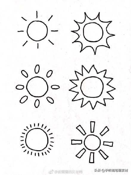 天空天气主题的简笔画手账素材 ~  ?这样画云朵更好看哦~-9.jpg