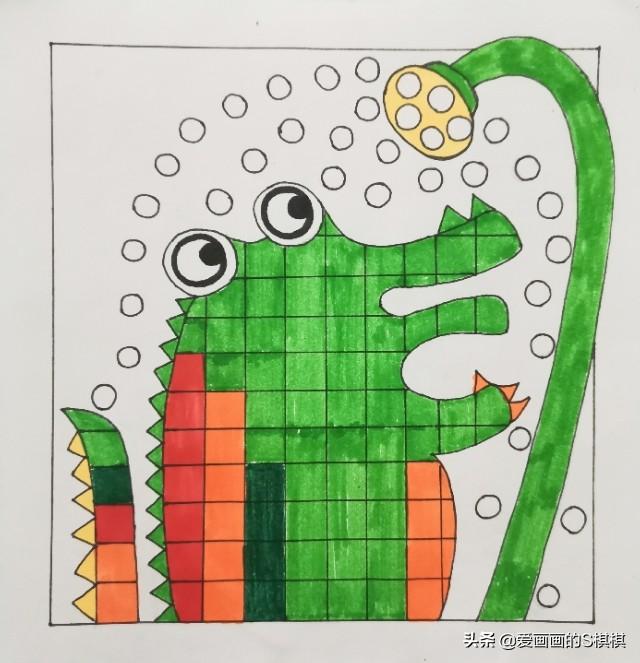 儿童简笔画《爱干净的小恐龙》少儿美术幼儿绘画，彩色笔儿童画-4.jpg