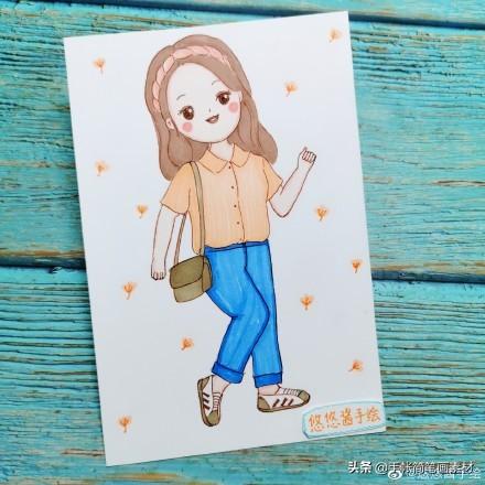 一组萌萌哒的马克笔简笔画小姑凉-7.jpg