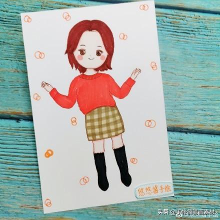 一组萌萌哒的马克笔简笔画小姑凉-8.jpg