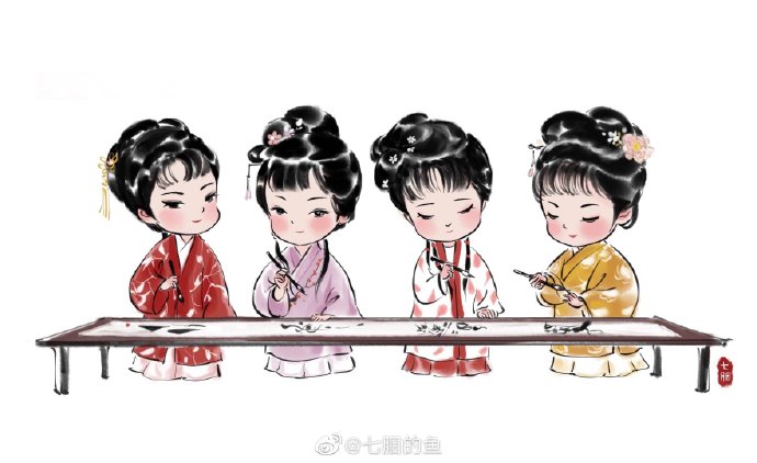 简笔画也很有国风韵味，一组古风Q版小可爱~-9.jpg