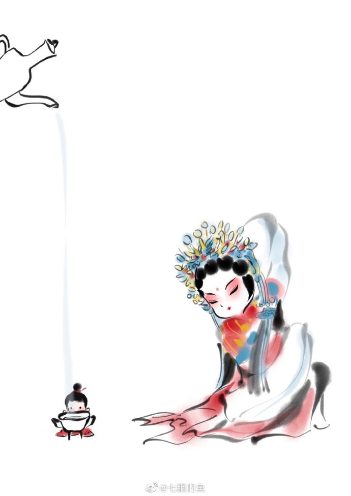 简笔画也很有国风韵味，一组古风Q版小可爱~-7.jpg