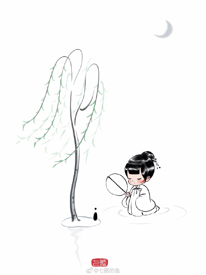 简笔画也很有国风韵味，一组古风Q版小可爱~-12.jpg