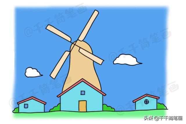 乡下人家农家小屋简笔画图片大全，简单又好看的田园风景，快收藏-7.jpg