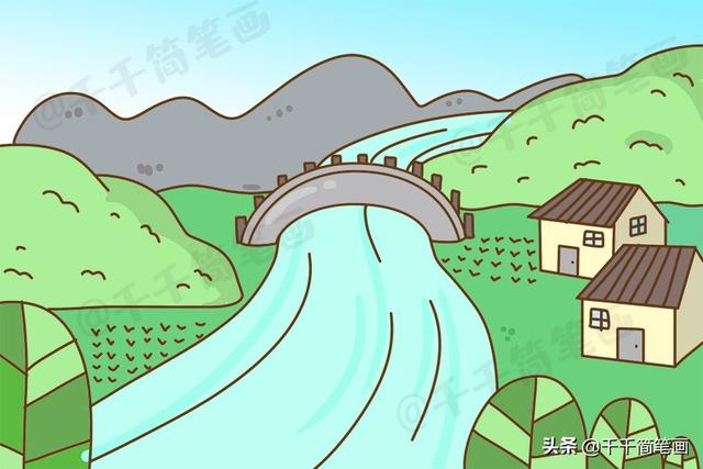 乡下人家农家小屋简笔画图片大全，简单又好看的田园风景，快收藏-17.jpg
