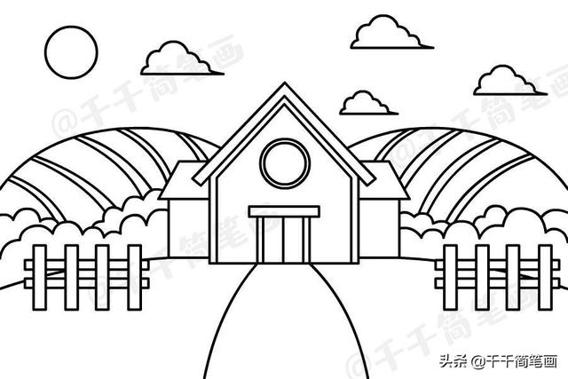 小学语文乡下人家配图怎么画，乡村小屋简笔画，家长快收藏-12.jpg