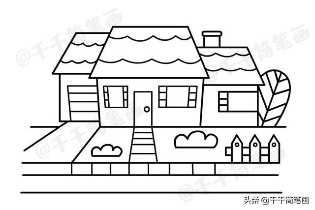 小学语文乡下人家配图怎么画，乡村小屋简笔画，家长快收藏-14.jpg