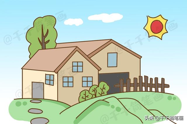 小学语文乡下人家配图怎么画，乡村小屋简笔画，家长快收藏-15.jpg