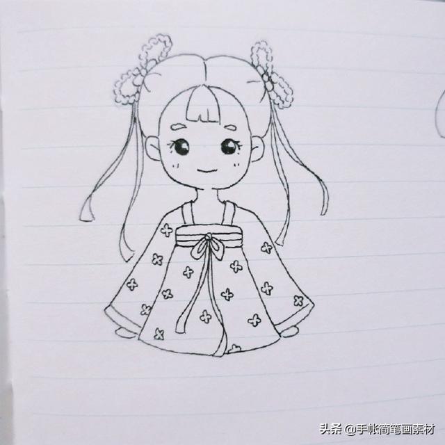 简笔画古风小女孩~用在手账和手抄报中也不错哦~-5.jpg