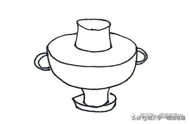 每天学一幅简笔画--简单七步画出火锅简笔画步骤图解教程-6.jpg