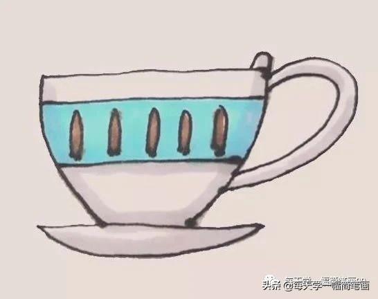 每天学一幅简笔画--可爱的杯子简笔画彩色图片-8.jpg