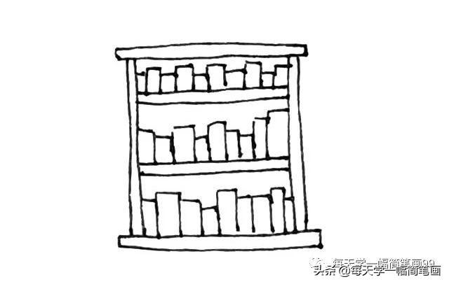 简单几步画出书架简笔画步骤图解教程-6.jpg