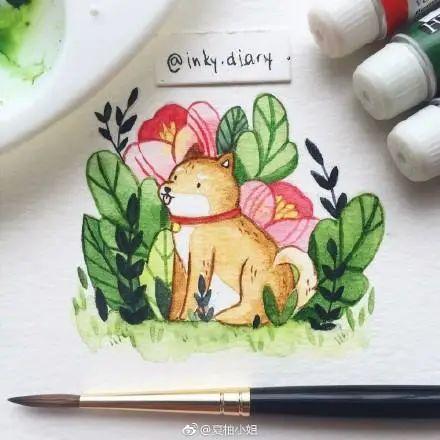 每天学一幅简笔画--40款百万粉丝博主笔下的简笔画，治愈系的水彩，太赞了-9.jpg