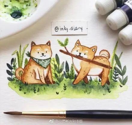 每天学一幅简笔画--40款百万粉丝博主笔下的简笔画，治愈系的水彩，太赞了-18.jpg