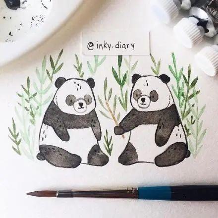 每天学一幅简笔画--40款百万粉丝博主笔下的简笔画，治愈系的水彩，太赞了-24.jpg