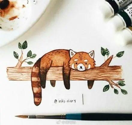 每天学一幅简笔画--40款百万粉丝博主笔下的简笔画，治愈系的水彩，太赞了-30.jpg