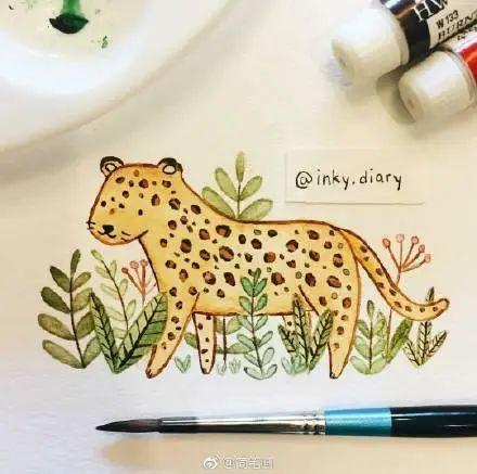 每天学一幅简笔画--40款百万粉丝博主笔下的简笔画，治愈系的水彩，太赞了-33.jpg